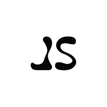 JS monogram logo design letter text name symbol monochrome logotype alphabet character simple logo