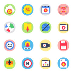 Set of Ui and Ux Flat Icons