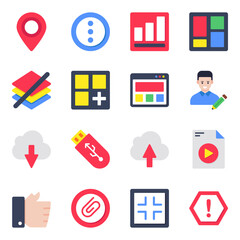 Set of Interface Flat Icons
