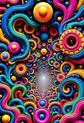 vibrant hand-painted pattern tapestry minimalist illustration 4K art design vaporwave