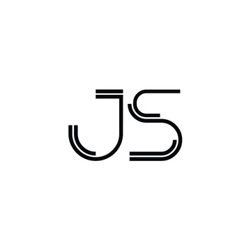 JS monogram logo design letter text name symbol monochrome logotype alphabet character simple logo