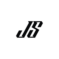 JS monogram logo design letter text name symbol monochrome logotype alphabet character simple logo