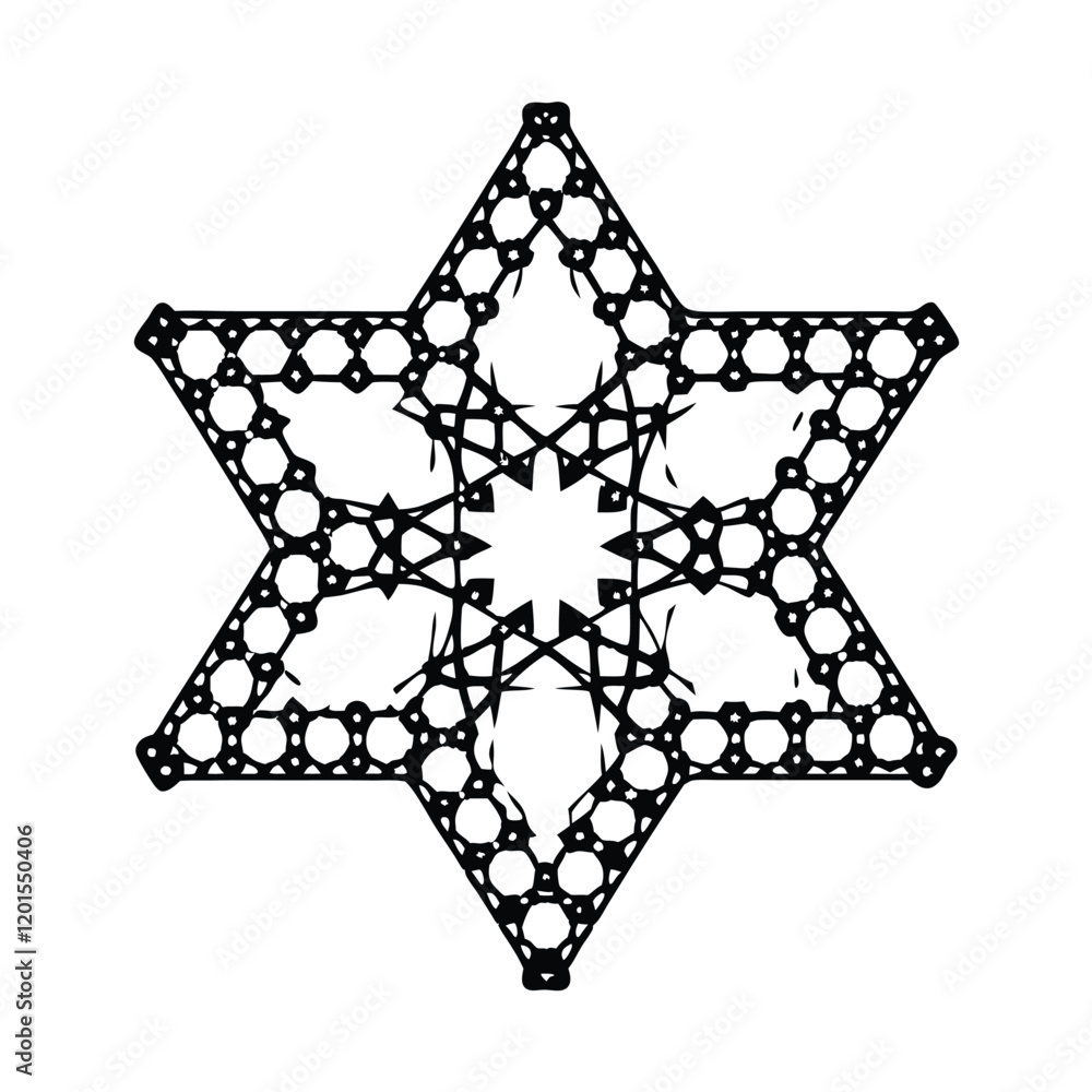 Poster a mesmerizing abstract image showcasing an interconnected diamond pattern that forms a larger, intri
