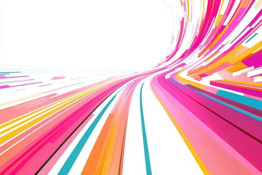 Abstract Vector Art of Colorful Lines Weaving Together in Dynamic Motion Design, Ideal for Backgrounds, Marketing, or Creative Projects