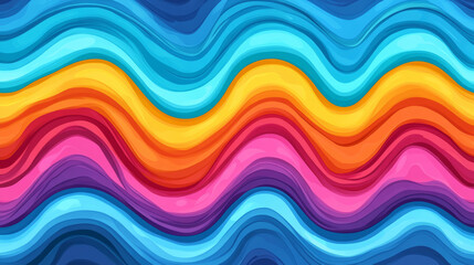 Obraz premium Colorful abstract waves in vibrant hues
