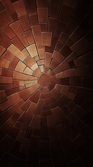 Obraz premium Intricate Geometric Brown Tiles Pattern