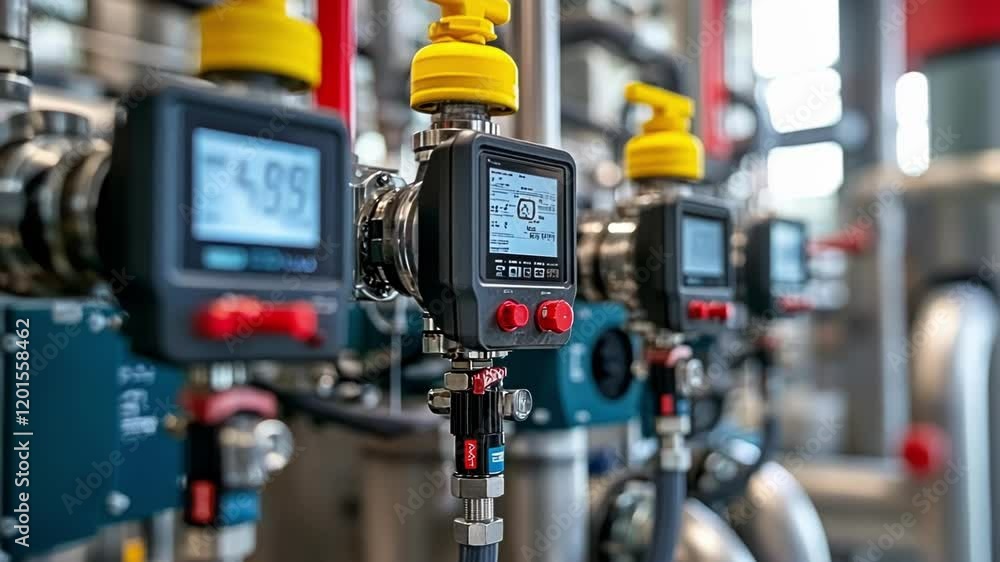 Poster digital pressure sensors and controllers maintain a steady pressure reading in an industrial setting