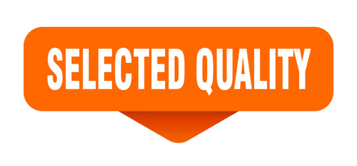 selected quality sticker. selected quality sign on transparent background