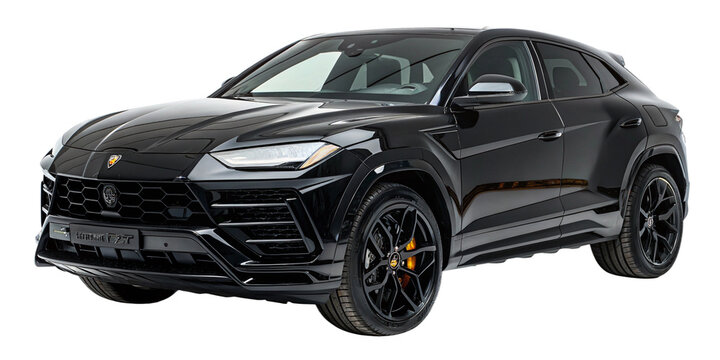 Lamborghini urus isolated on white. 