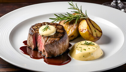 Pan-Seared Filet Mignon with B&eacute;arnaise Sauce