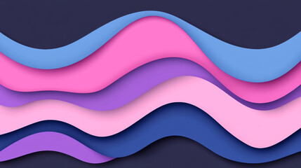 Obraz premium Colorful abstract waves in pink and blue tones