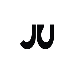 JU monogram logo design letter text name symbol monochrome logotype alphabet character simple logo