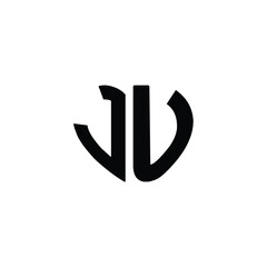 JU monogram logo design letter text name symbol monochrome logotype alphabet character simple logo