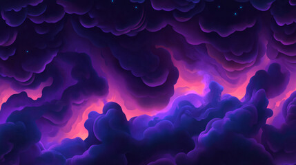 Vibrant abstract clouds in purple and pink hues