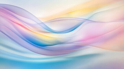 Obraz premium Colorful abstract waves in soft gradient design