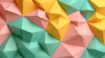 Obraz premium Colorful geometric abstract background with folded shapes