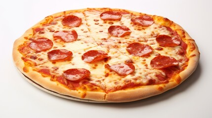 pepperoni pizza isolated on white background