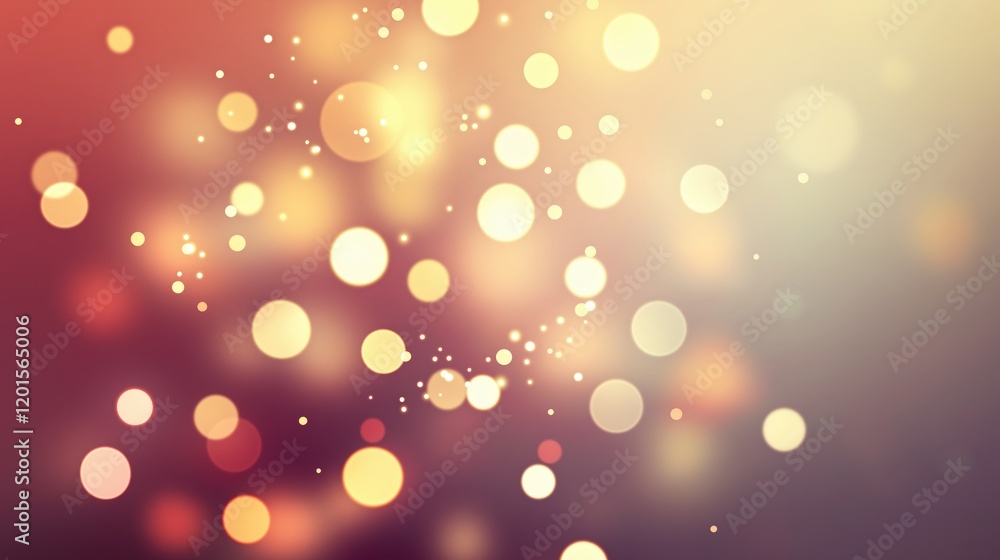 Poster soft bokeh background in warm colors with gentle light effects