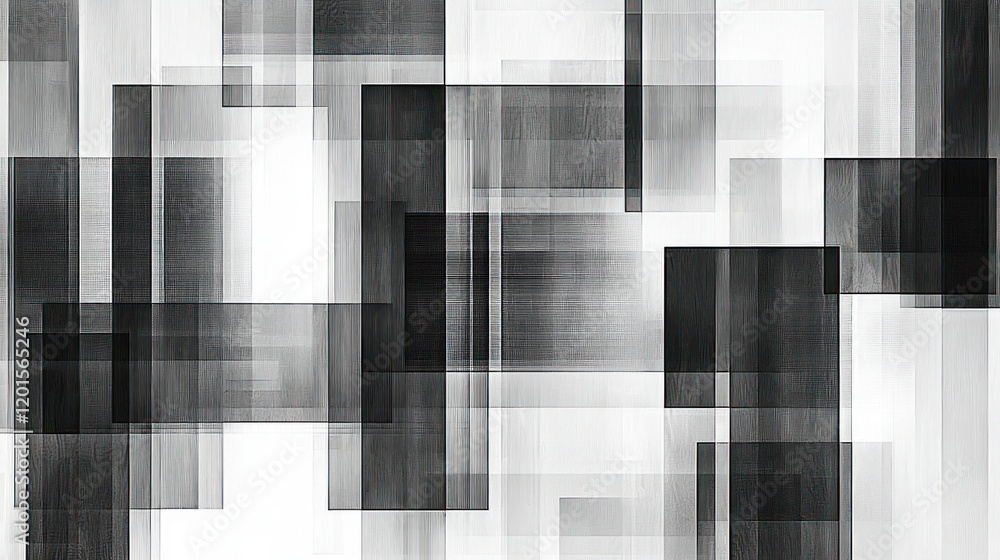 Poster abstract greyscale rectangular composition