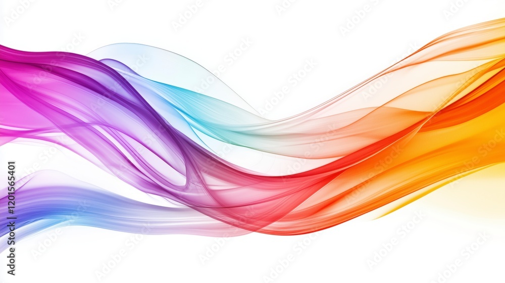 Aufkleber a colorful wave with a rainbow of colors. the colors are bright and vibrant, creating a sense of ene