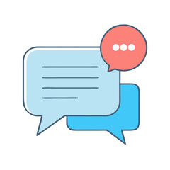 chat bubble icon, chat bubble vector illustration-simple illustration of chat bubble, perfect for chat bubble logos and themed design 
