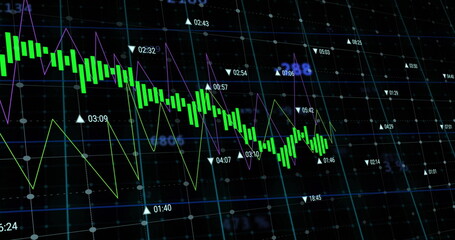 Image of digital data processing over grid