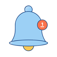notification bell icon, notification bell vector illustration-simple illustration of notification bell, perfect for notification bell logos and themed design 