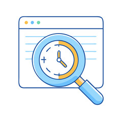 search history icon, search history vector illustration-simple illustration of search history, perfect for search history logos and themed design