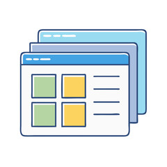 tabs open in a browser icon, tabs open in a browser vector illustration-simple illustration of tabs open in a browser, perfect for tabs open in a browser logos and themed design 