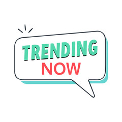 Fototapeta premium trending now text icon, trending now text vector illustration-simple illustration of trending now text, perfect for trending now text logos and themed design 