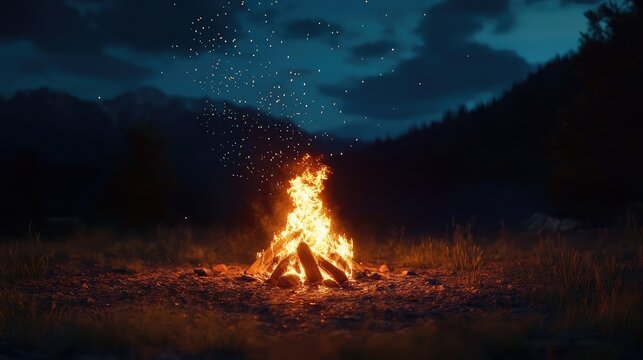 fire in the forest