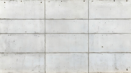 Seamless concrete wall texture, outdoor building facade, light gray panels, design background