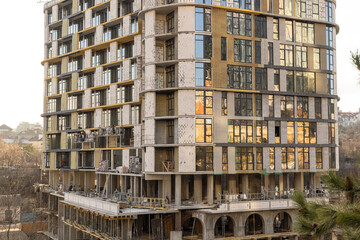 Construction of a new building, a new building