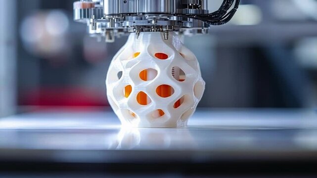 A closeup of a 3D printed spare part created onsite emphasizing the revolutionary shift toward immediate replacements and reduced lead times as part of a predictive maintenance strategy.