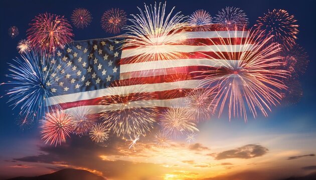 4th of july USA Independence day banner american flag