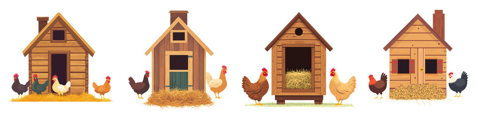 Charming Rustic Cottage with Backyard Chickens in Countryside Landscape