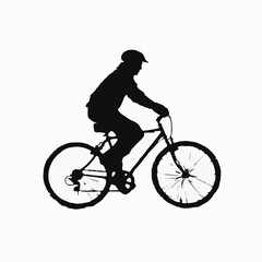 Obraz premium Simple Black Silhouettes of 10 Humans Performing Various Sports on a White Background