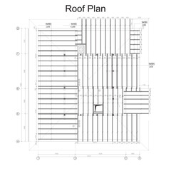 Architectural drawing of a private house roof plan