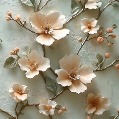 Elegant Cherry Blossom 3D Pattern Design