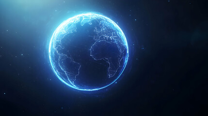 Fototapeta premium Global earth visualization space digital art cosmic environment aerial perspective planetary awareness