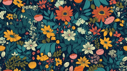 Obraz premium beautiful colorful flower background illustration