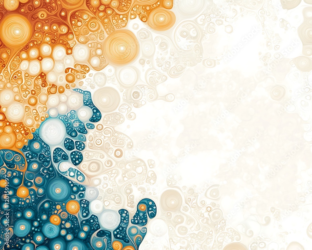 Poster abstract fractal pattern featuring intricate and detailed designs