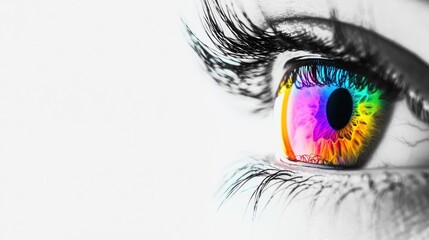 Rainbow Eye - A Close Up of Colorful Iris