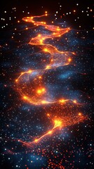 Fototapeta premium Abstract glowing energy stream, swirling lights.