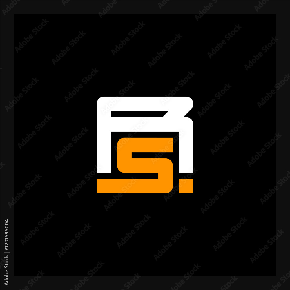 Poster r5 - monogram or logotype. design element or icon. vector. letter r and number 5 - logo.