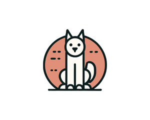 Dog logo design vector