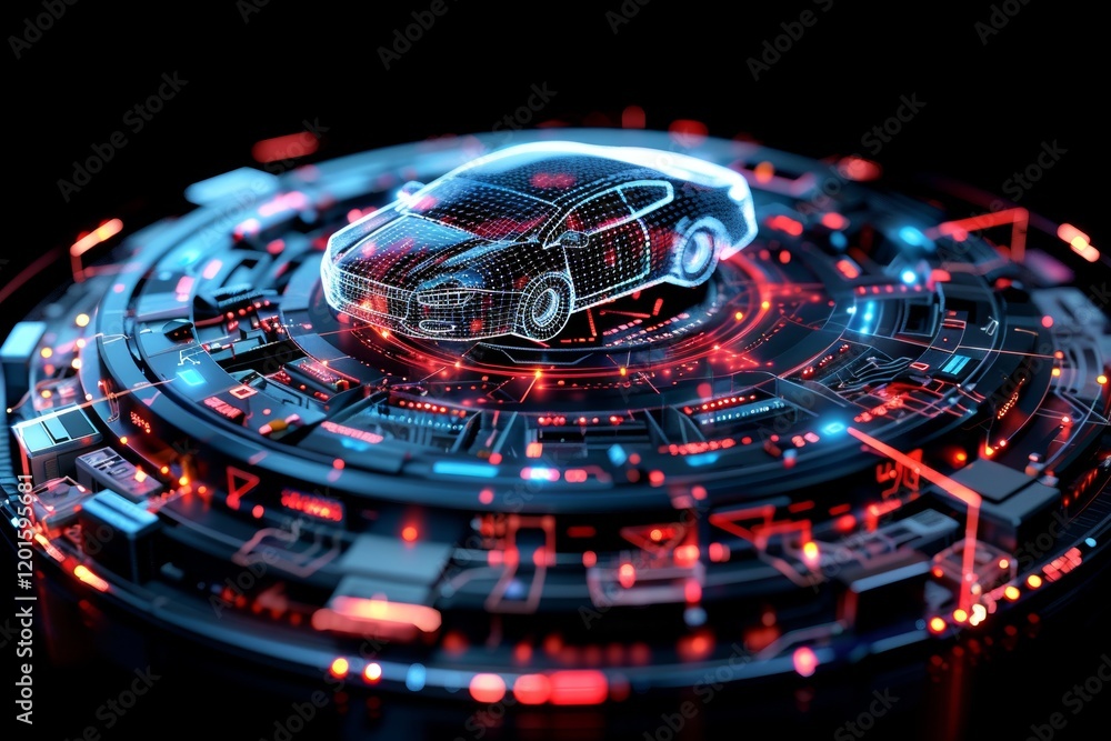 Poster glowing pixelated shield lock symbol with network lines on blurred background cybersecurity concept