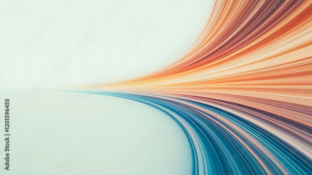 Poster a smooth gradient of vibrant colors flows diagonally across a light background, creating a sense of 
