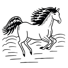 Wild Horse Abstract Line Art
A galloping horse with its mane flowing, created in a fluid, continuous line art style
Adobe Illustrator Artwork