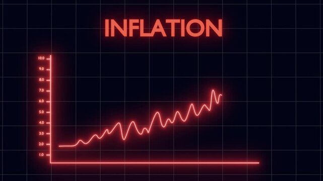 inflation finance bank graph chart money decrease value rise up arrow market economy business statistics